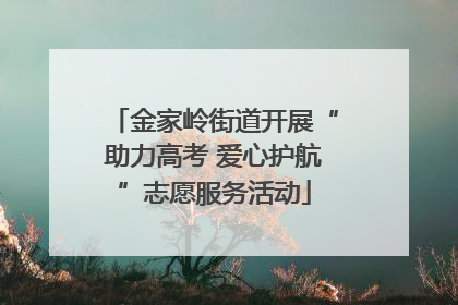 金家岭街道开展“助力高考 爱心护航”志愿服务活动