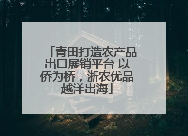青田打造农产品出口展销平台 以侨为桥，浙农优品越洋出海