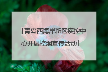 青岛西海岸新区疾控中心开展控烟宣传活动