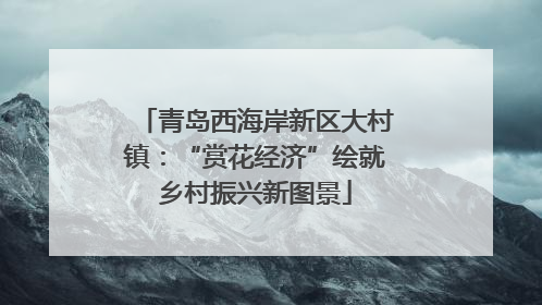 青岛西海岸新区大村镇：“赏花经济”绘就乡村振兴新图景