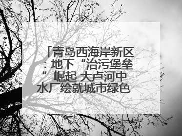 青岛西海岸新区：地下“治污堡垒”崛起 大卢河中水厂绘就城市绿色新图景