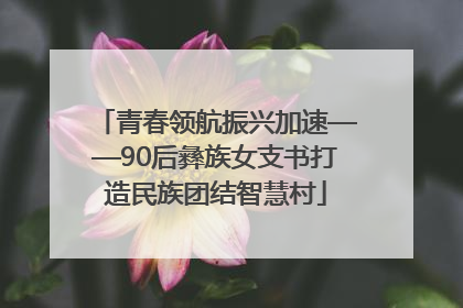 青春领航振兴加速——90后彝族女支书打造民族团结智慧村