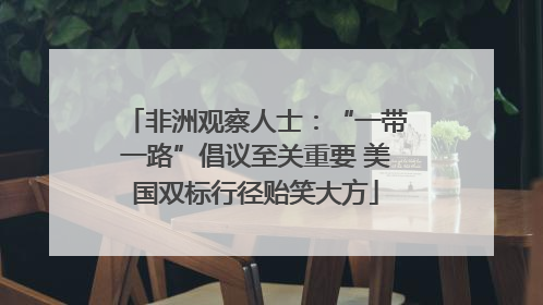 非洲观察人士：“一带一路”倡议至关重要 美国双标行径贻笑大方