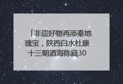 非遗好物再添秦地瑰宝，陕西白水杜康十三朝酒海陈藏30年别具一格