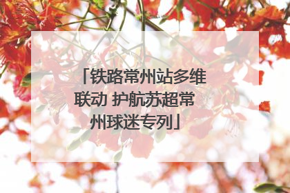 铁路常州站多维联动 护航苏超常州球迷专列