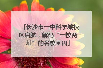 长沙市一中科学城校区启航，解码“一校两址”的名校基因