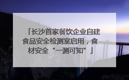长沙首家餐饮企业自建食品安全检测室启用，食材安全“一测可知”