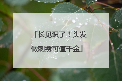 长见识了！头发做刺绣可值千金