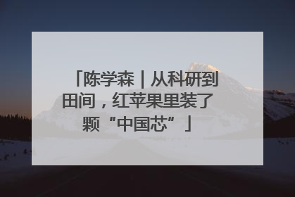 陈学森｜从科研到田间，红苹果里装了颗“中国芯”