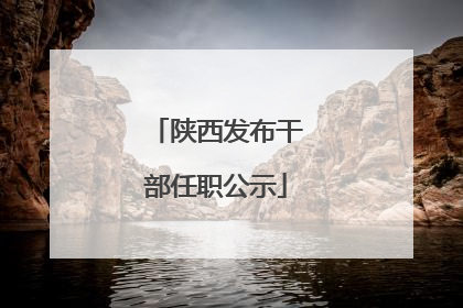 陕西发布干部任职公示