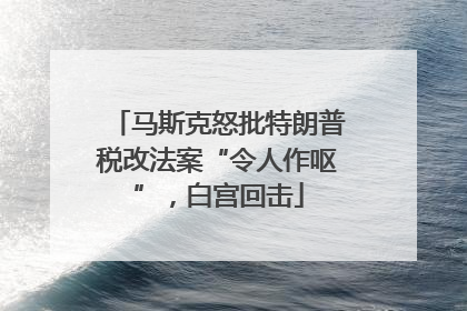 马斯克怒批特朗普税改法案“令人作呕”，白宫回击