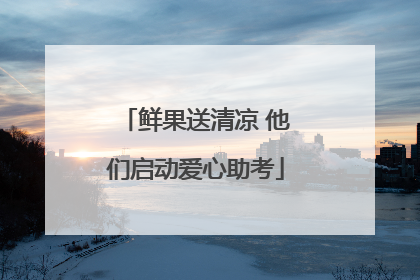 鲜果送清凉 他们启动爱心助考