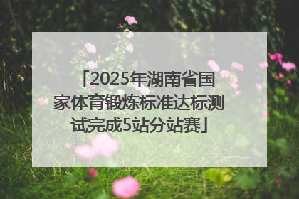 2025年湖南省国家体育锻炼标准达标测试完成5站分站赛
