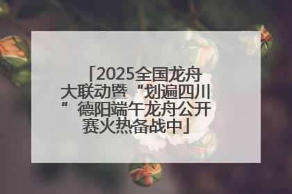 2025全国龙舟大联动暨“划遍四川”德阳端午龙舟公开赛火热备战中