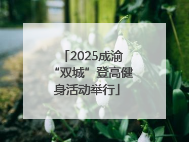 2025成渝“双城”登高健身活动举行