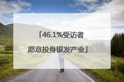 46.1%受访者愿意投身银发产业