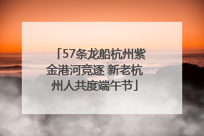 57条龙船杭州紫金港河竞逐 新老杭州人共度端午节